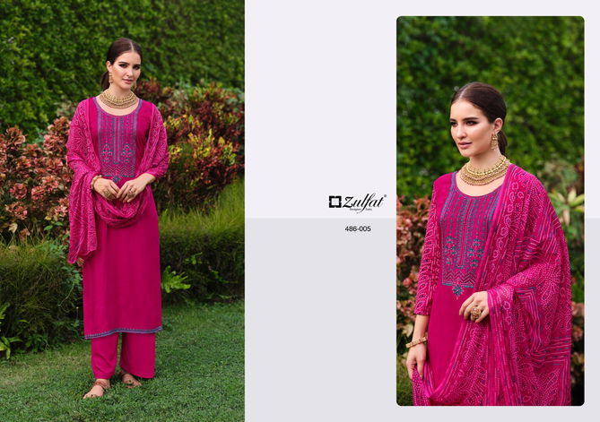 Taisha By Zulfat 486-001 To 486-008 Dress Material Catalog